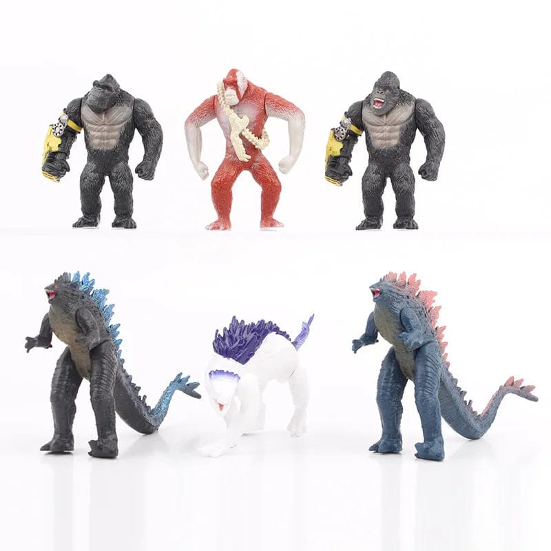 Planet Gates 6 Pcs 6 Pcs/Pack Godzilla VS King Kong 2 New Empire Action Figure New Arrival Monsters Model Gojira Ornaments Doll