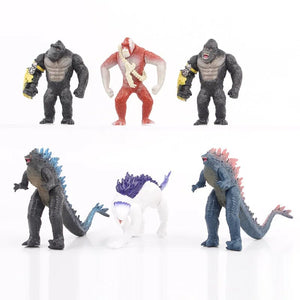 Planet Gates 6 Pcs 6 Pcs/Pack Godzilla VS King Kong 2 New Empire Action Figure New Arrival Monsters Model Gojira Ornaments Doll