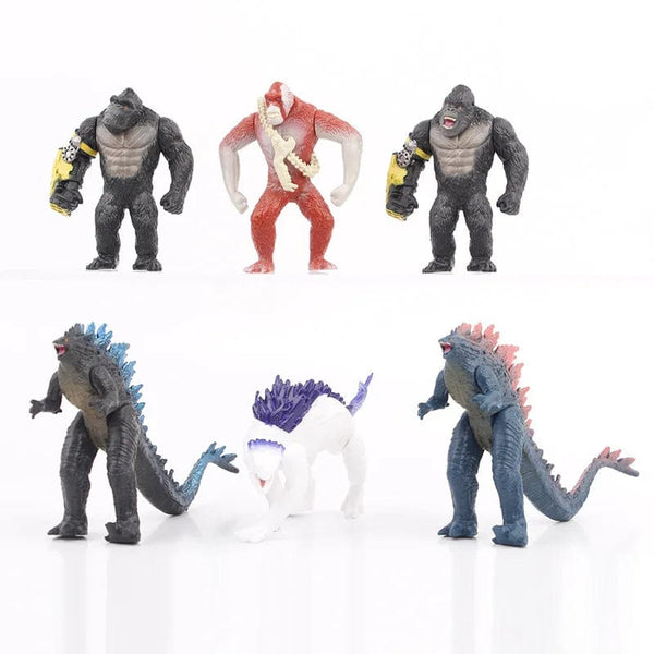 Planet Gates 6 Pcs 6 Pcs/Pack Godzilla VS King Kong 2 New Empire Action Figure New Arrival Monsters Model Gojira Ornaments Doll