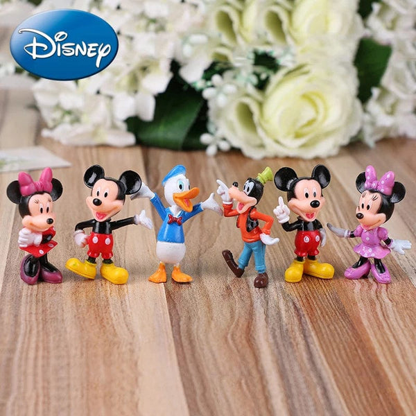 Planet Gates 6 pcs 6pcs/set Disney Figures Mickey Mouse Minnie Mouse Birthday Party Cake Decoration PVC Anime Figures Kids Toys