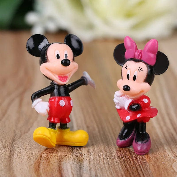 Planet Gates 6 pcs 6pcs/set Disney Figures Mickey Mouse Minnie Mouse Birthday Party Cake Decoration PVC Anime Figures Kids Toys