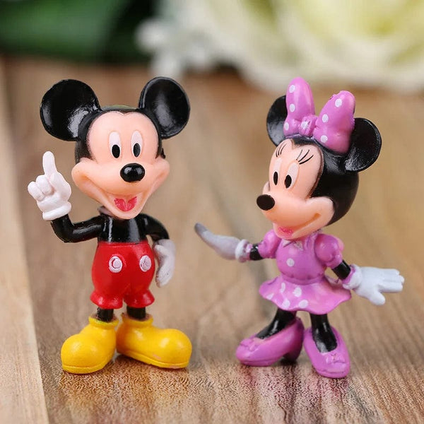 Planet Gates 6 pcs 6pcs/set Disney Figures Mickey Mouse Minnie Mouse Birthday Party Cake Decoration PVC Anime Figures Kids Toys