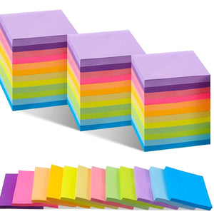 Planet Gates 6 pcs fluorescent color 3*3inch Sticky Note Posted It Note Pads Stickers Planner Sticker Notepad Memo pad School Office Supplies