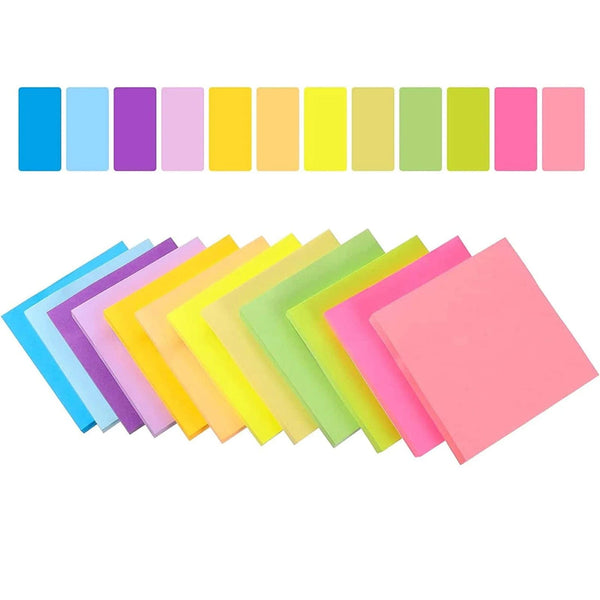 Planet Gates 6 pcs fluorescent color 3*3inch Sticky Note Posted It Note Pads Stickers Planner Sticker Notepad Memo pad School Office Supplies