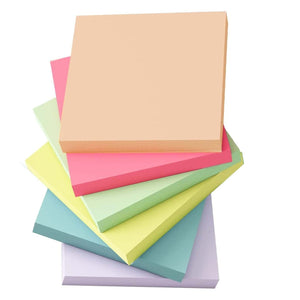 Planet Gates 6 pcs fluorescent color 3*3inch Sticky Note Posted It Note Pads Stickers Planner Sticker Notepad Memo pad School Office Supplies