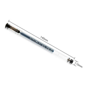 Planet Gates 6 Pcs/Set 0.38mm Large-capacity Ink Diamond Tip Gel Pen Black/Blue/Red Refill Exam Signing Writing School Office Supplies