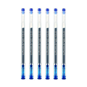 Planet Gates 6 Pcs/Set 0.38mm Large-capacity Ink Diamond Tip Gel Pen Black/Blue/Red Refill Exam Signing Writing School Office Supplies