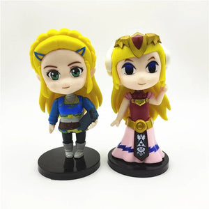 Planet Gates 6 Pcs The Legend of Zelda 6 Pcs/Set 10cm Q Version Link Princess Zelda Figure Game Decoration Anime Ornaments Model Collection Dolls