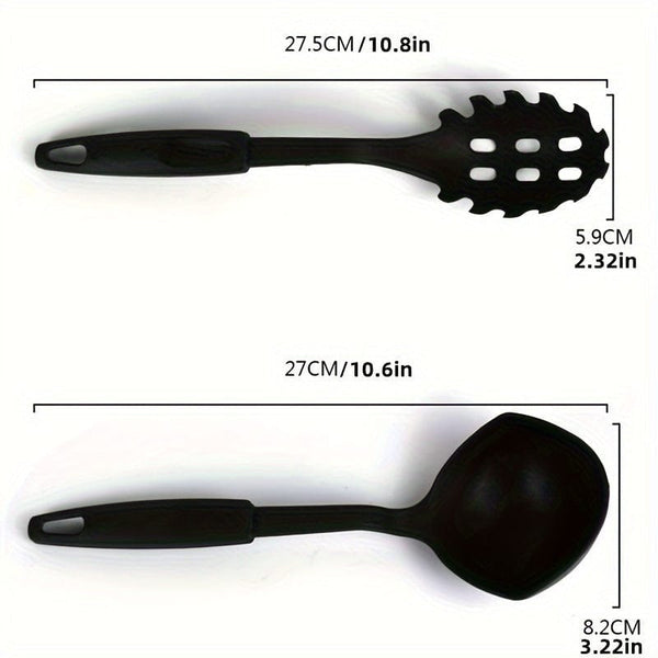 Planet Gates 6 Pieces 6pcs, Kitchen Utensils Set, Including Ladle, Spoon, Slotted Spoons, Spatula, Slotted Turner, Spaghetti Server, PC Plastic Kitchenware Set, Kitchen Gadgets, Kitchen Accessories, Home Kitchen Items