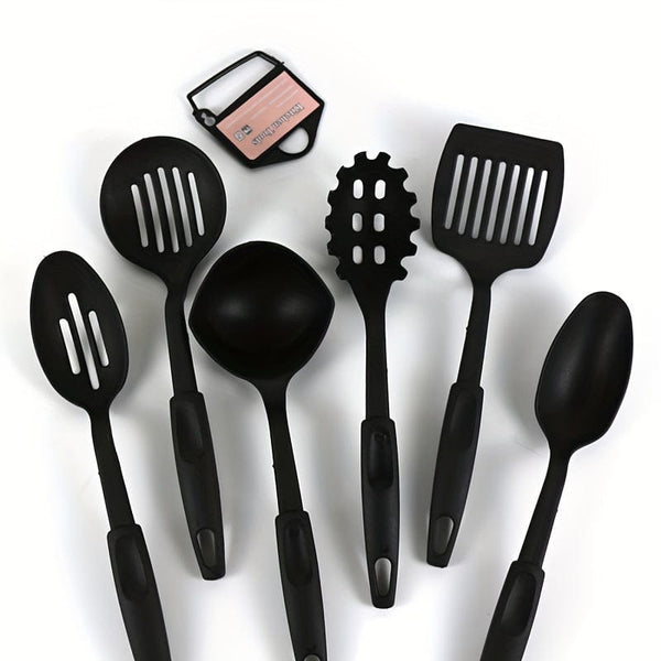 Planet Gates 6 Pieces 6pcs, Kitchen Utensils Set, Including Ladle, Spoon, Slotted Spoons, Spatula, Slotted Turner, Spaghetti Server, PC Plastic Kitchenware Set, Kitchen Gadgets, Kitchen Accessories, Home Kitchen Items