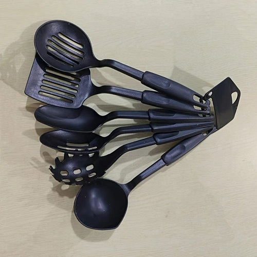 Planet Gates 6 Pieces 6pcs, Kitchen Utensils Set, Including Ladle, Spoon, Slotted Spoons, Spatula, Slotted Turner, Spaghetti Server, PC Plastic Kitchenware Set, Kitchen Gadgets, Kitchen Accessories, Home Kitchen Items