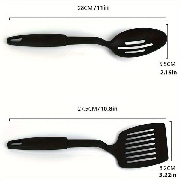 Planet Gates 6 Pieces 6pcs, Kitchen Utensils Set, Including Ladle, Spoon, Slotted Spoons, Spatula, Slotted Turner, Spaghetti Server, PC Plastic Kitchenware Set, Kitchen Gadgets, Kitchen Accessories, Home Kitchen Items