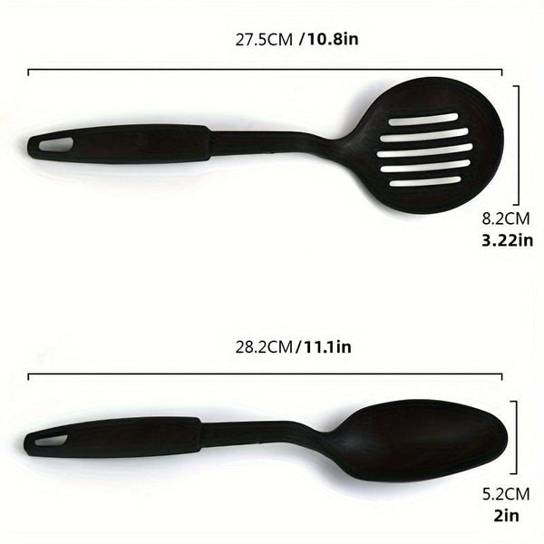 Planet Gates 6 Pieces 6pcs, Kitchen Utensils Set, Including Ladle, Spoon, Slotted Spoons, Spatula, Slotted Turner, Spaghetti Server, PC Plastic Kitchenware Set, Kitchen Gadgets, Kitchen Accessories, Home Kitchen Items