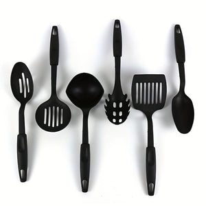 Planet Gates 6 Pieces 6pcs, Kitchen Utensils Set, Including Ladle, Spoon, Slotted Spoons, Spatula, Slotted Turner, Spaghetti Server, PC Plastic Kitchenware Set, Kitchen Gadgets, Kitchen Accessories, Home Kitchen Items