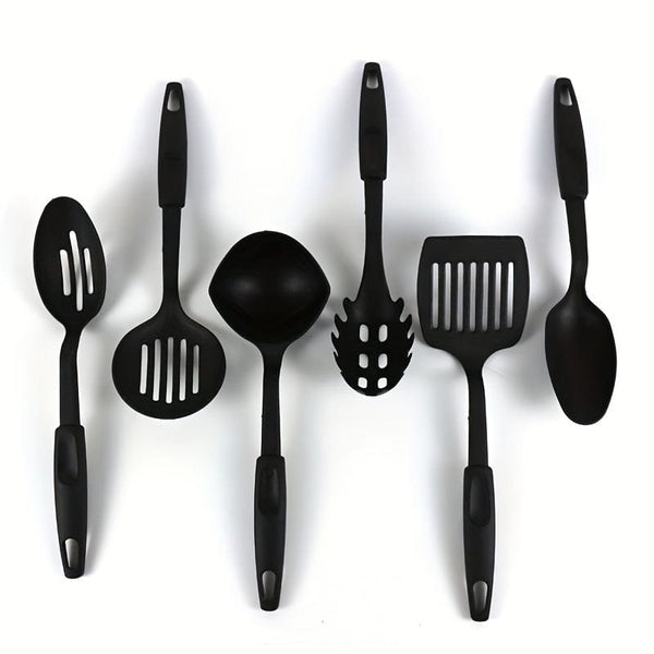 Planet Gates 6 Pieces 6pcs, Kitchen Utensils Set, Including Ladle, Spoon, Slotted Spoons, Spatula, Slotted Turner, Spaghetti Server, PC Plastic Kitchenware Set, Kitchen Gadgets, Kitchen Accessories, Home Kitchen Items