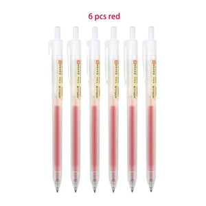 Planet Gates 6 red 3/6/10Pcs Gel Pens Set Black/red/blue Ballpoint for writing 0.5mm Refills Office Accessories School Supplies Stationery