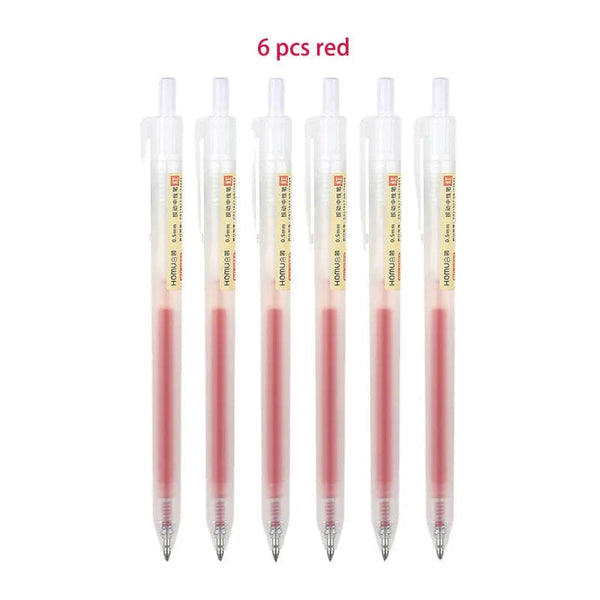 Planet Gates 6 red 3/6/10Pcs Gel Pens Set Black/red/blue Ballpoint for writing 0.5mm Refills Office Accessories School Supplies Stationery
