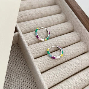 Planet Gates 6 Stainless Steel Smooth Metal Chunky Hoop Earrings for Women Girls Fashion Round Circle Hoops Statement Earrings Punk Jewelry