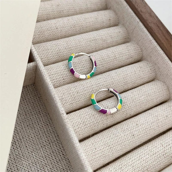 Planet Gates 6 Stainless Steel Smooth Metal Chunky Hoop Earrings for Women Girls Fashion Round Circle Hoops Statement Earrings Punk Jewelry