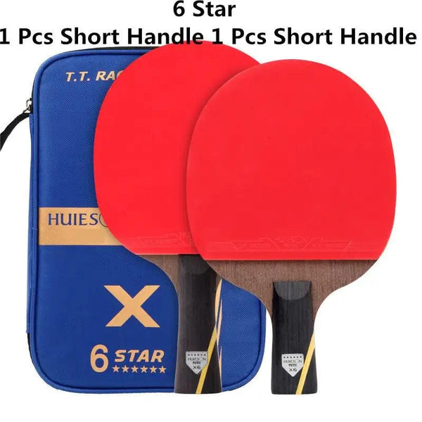 Planet Gates 6 Star 1Long 1Short HUIESON 6 Star 2Pcs Carbon Table Tennis Set Super Powerful Ping Pong Raet Bat For Adult Club Training New Upgraded