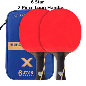 Planet Gates 6 Star 2 Long HUIESON 6 Star 2Pcs Carbon Table Tennis Set Super Powerful Ping Pong Raet Bat For Adult Club Training New Upgraded