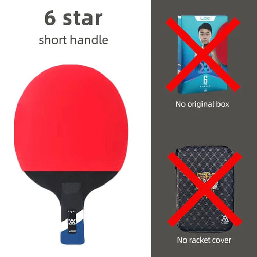 Planet Gates 6 star CS / CHINA Loki E-Series Table Tennis Racket Professional Carbon Blade Ping Pong Racket Paddle High Elastic Rubber
