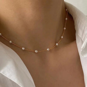 Planet Gates 6 SUMENG 2024 New Fashion Kpop Pearl Choker Necklace Cute Double Layer Chain Pendant For Women Jewelry Girl Gift