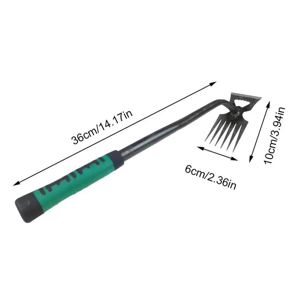 Planet Gates 6 teeth / CHINA 2 In 1 Manual Weeds Remover Tool Grass Rooting Loose Garden Gardening Puller Removal Weeding Tool for Garden Lawn Yard