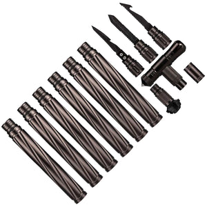 Planet Gates 6 Tube 132cm Outdoor Camp Hiking Tool Self Defense Sticks Pole Home Car Multifunctional Survival Kit Climbing Emergency Equipment