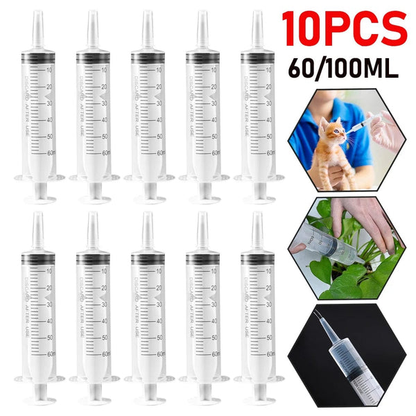 Planet Gates 60/100ml Plastic Bulk Needle-Free Disposable Syringes Syringes Without Needle Syringe Glue Pet Feeding Needle Kitchen Tools