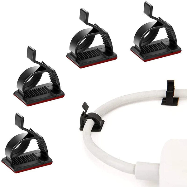 Planet Gates 60/30/10PCS Self Adhesive Cable Management Organizer Clips Adjustable Desk Tidy Wire Cord Fixer Fastener Clips For Home Office