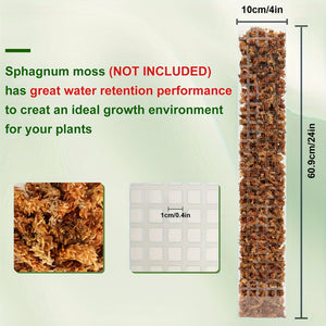 Planet Gates 60.96 Cm 6 Pack 6 Packs, Plastic Moss Poles For Plants 6X 24 Moss Poles For Climbing Plants Indoor Plant Support With D-Shape Design Enhance Growth And Greenery