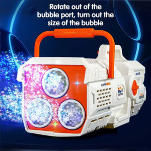 Planet Gates 60 Holes Bubble Gun LED Light Electric Automatic Rocket Soap Bubble Machine Toys for Kids Outdoor Wedding Party Children's Gifts