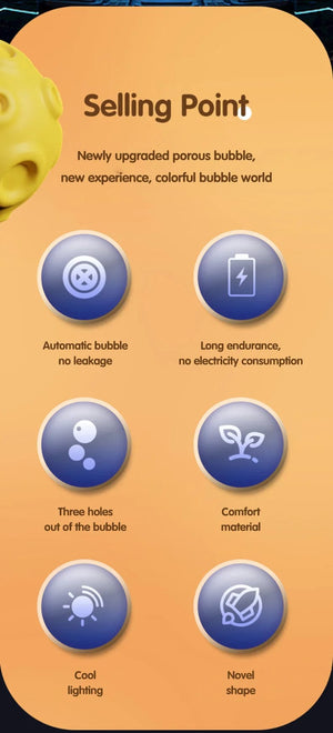 Planet Gates 60 Holes Bubble Gun LED Light Electric Automatic Rocket Soap Bubble Machine Toys for Kids Outdoor Wedding Party Children's Gifts