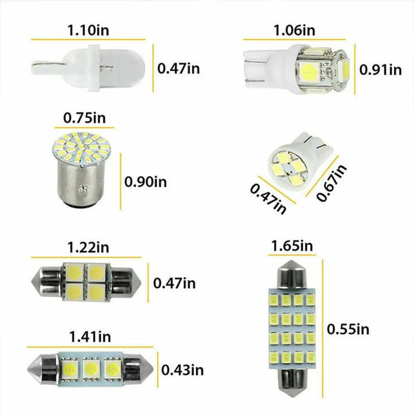 Planet Gates 6000K / 42pcs Set 42pcs Interior Car Lights Led Combination Set 31mm 36mm 41mm T10 1157 12v 6000k Led Dome Light Replacement Bulbs Reading Light