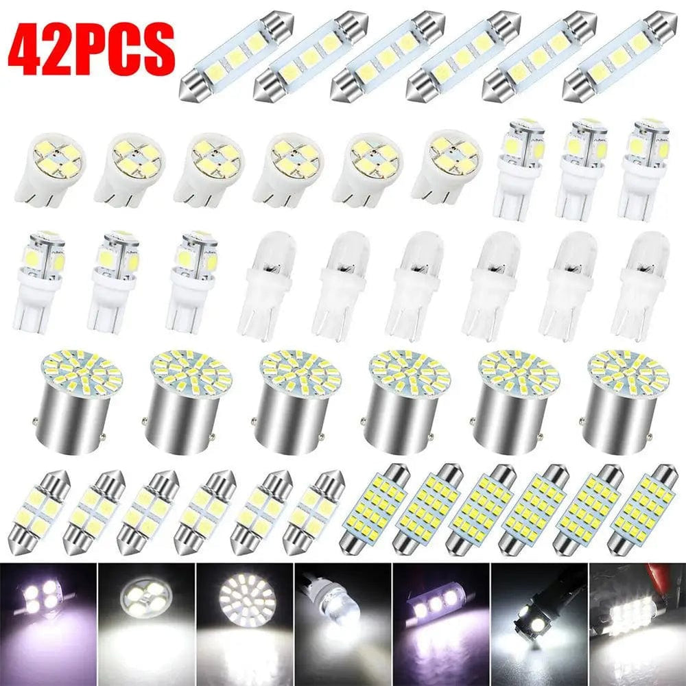 Planet Gates 6000K / 42pcs Set 42pcs Interior Car Lights Led Combination Set 31mm 36mm 41mm T10 1157 12v 6000k Led Dome Light Replacement Bulbs Reading Light