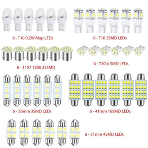 Planet Gates 6000K / 42pcs Set 42pcs Interior Car Lights Led Combination Set 31mm 36mm 41mm T10 1157 12v 6000k Led Dome Light Replacement Bulbs Reading Light