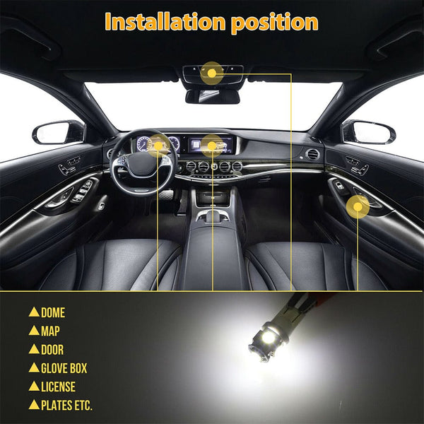 Planet Gates 6000K / 42pcs Set 42pcs Interior Car Lights Led Combination Set 31mm 36mm 41mm T10 1157 12v 6000k Led Dome Light Replacement Bulbs Reading Light