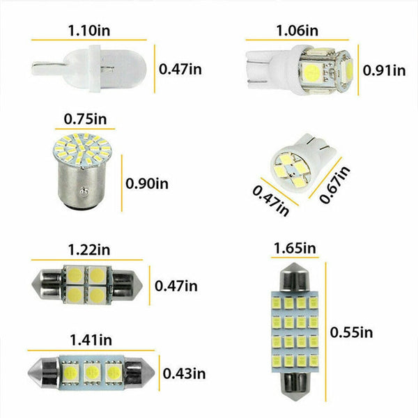 Planet Gates 6000K / 42pcs Set 42pcs Interior Car Lights Led Combination Set 31mm 36mm 41mm T10 1157 12v 6000k Led Dome Light Replacement Bulbs Reading Light