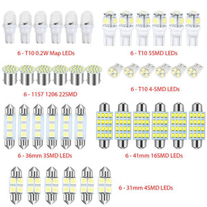 Planet Gates 6000K / 42pcs Set 42pcs Interior Car Lights Led Combination Set 31mm 36mm 41mm T10 1157 12v 6000k Led Dome Light Replacement Bulbs Reading Light