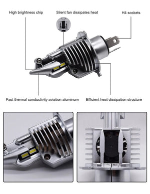 Planet Gates 6000K Cold White / 1 piece / H4/9003/HB2 Hi/Lo EURS 16000LM 80W 6000K Super h4 Led Car headlight Bulbs lampada  Fighter Foco H4 9003 Led Bulbs Car motorcycle Headlight