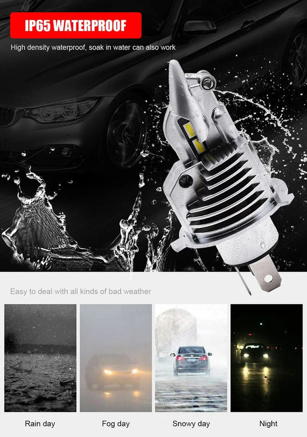 Planet Gates 6000K Cold White / 1 piece / H4/9003/HB2 Hi/Lo EURS 16000LM 80W 6000K Super h4 Led Car headlight Bulbs lampada  Fighter Foco H4 9003 Led Bulbs Car motorcycle Headlight