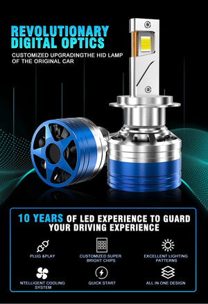 Planet Gates 6000K Cold White / CANBUS / 9006/HB4 H7 H4 H11 LED Headlight High Power 8580 CSP Canbus 9005 HB3 9006 HB4 Turbo Lamp 6000K 30000LM for Car 12V 24V Auto Lamp Bulb