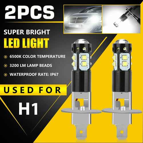 Planet Gates 6000K Cold White / H3 / 3200LM 2PCS H1 LED Car Headlight 9005 9006 H8 H9 H11 H16 3200Lm 12V 100W 880 6000K White High Low Beam Fog Lamps Light Bulbs