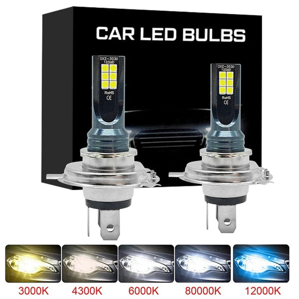 Planet Gates 6000K White / 9005/HB3 2Pcs H4 H7 LED Headlight H11 H8 H9 H1 H3 Car Fog Light LED Bulbs 9005 9006 Hb3 Hb4 Auto Driving Running Lamps 12000LM 12V 6000K