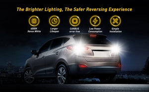 Planet Gates 6000K White AUXITO 2Pcs Canbus T15 T16 LED Reverse Lights W16W 912 921 LED Bulb No Error Car Back Up Rear Lamp 12V 6000K White Super Bright