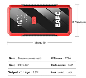 Planet Gates 600A with Box / spain Hot 600/1200/2000A Portable Car Jump Starter Power Bank Car Booster Charger 12V  Starting Device Petrol Diesel Car Booster
