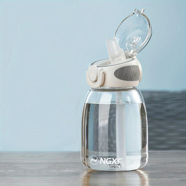 Planet Gates 600ml Cup White 1pc, Sports Water Bottle, 400ml/600ml Plastic Water Cups, Portable Travel Water Bottles, For Camping, Hiking, Fitness, Outdoor Drinkware, Birthday Gifts, 15.01cm X 7.77cm