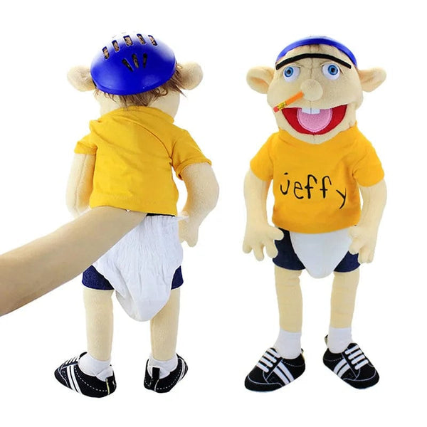 Planet Gates 60cm 60cm Jeffy Hand Puppet Plush Children Soft Doll Talk Show Party Props Christmas Doll Plush Toys Puppet Kids Gift