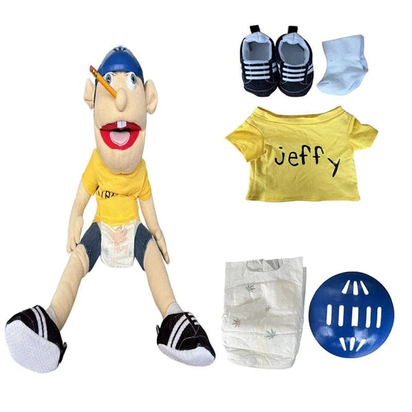 Planet Gates 60cm 60cm Jeffy Hand Puppet Plush Children Soft Doll Talk Show Party Props Christmas Doll Plush Toys Puppet Kids Gift